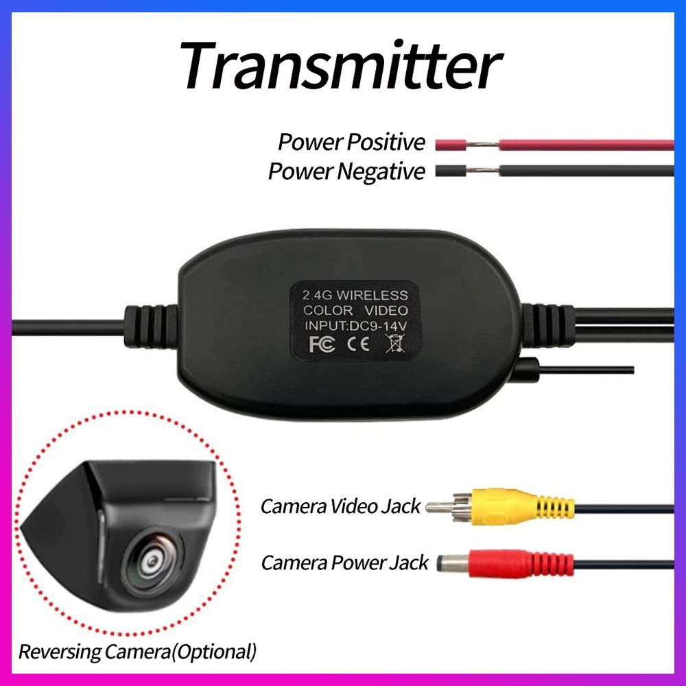 12V 24V Reverse Parking Backup CAM Car Rear View Camera Wireless Wiring Kit 2.4GHz Vehicle Cameras Wireless Transmitter/Receiver