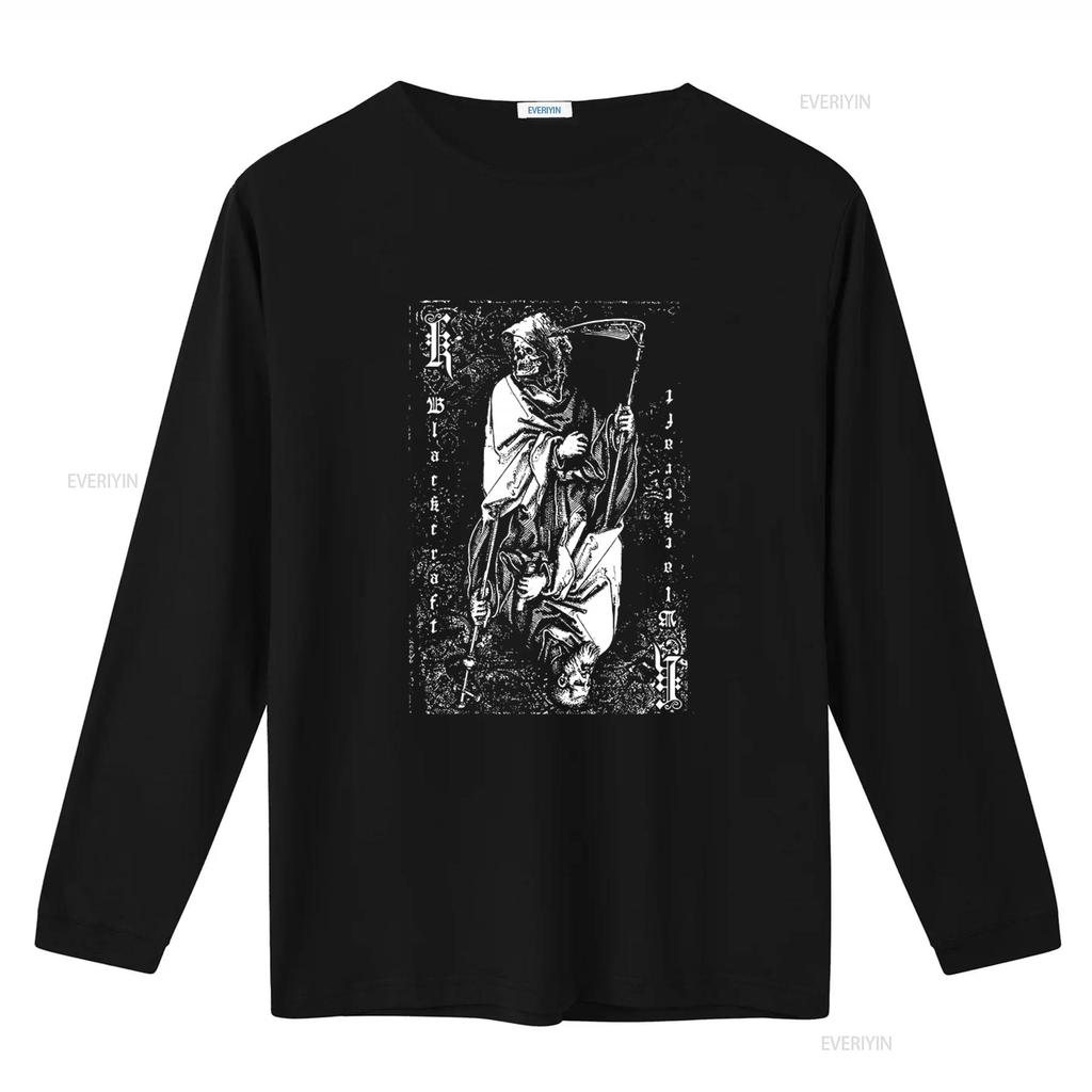 Blackcraft Cult DEATH TO GODS Mens Gothic Occult Fashion T Shirt with Grim Reaper Print vintage Washed Stylish Soft Breathable