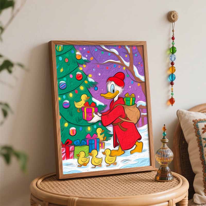 Disney Donald Duck Christmas Tree Gift Painting Art Handmade Painting Kit Handmade Home Decoration Birthday Gift