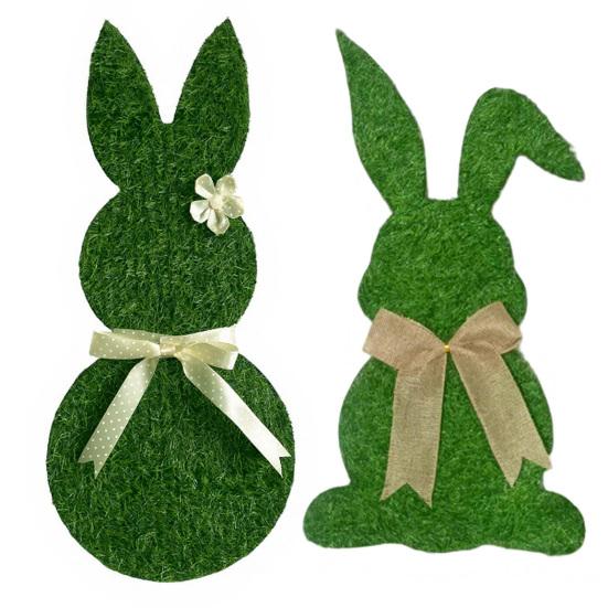 Easter Bunny Door Sign Wooden Welcome Bunny Sign with Bow Farmhouse Hanging Rabbit Wreath for Front Door Porch Wall Home Indoor Outdoor Decor