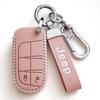 Hochwertige Neue Leder Auto Schlüsselabdeckung Hülle Fob für Jeep Renegade Compass Grand Cherokee für Chrysler 300C Wrangler Zubehör