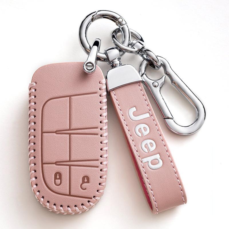 Hochwertige Neue Leder Auto Schlüsselabdeckung Hülle Fob für Jeep Renegade Compass Grand Cherokee für Chrysler 300C Wrangler Zubehör