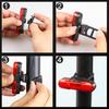 360 Degree Adjustable Bicycle Tail Light Mountain Bike Light USB Charging Lamp