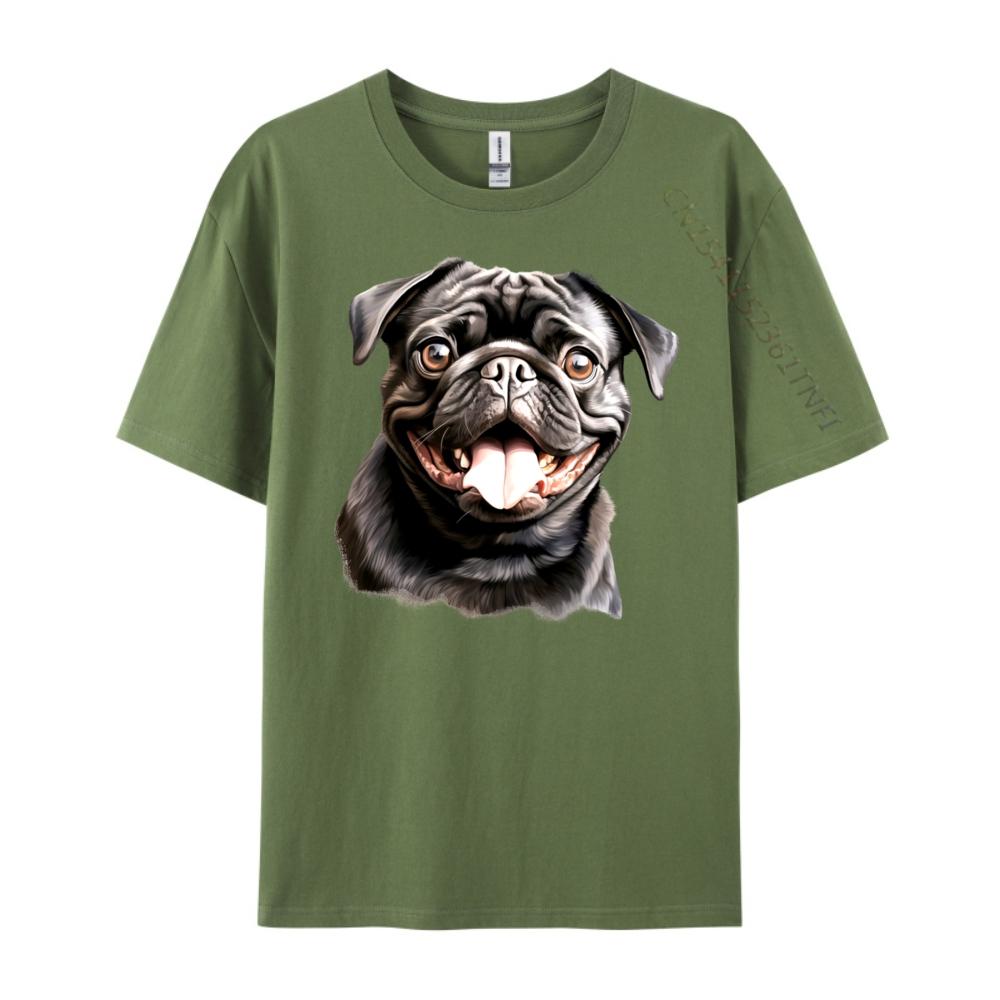 Cute Black Pug Free Shippping Items Lowest Prices Halloween Halloween White Graphic Tee Brand Clothing Gift
