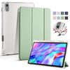 Luxury Transparent Flip Leather Tablet Case for Lenovo Tab P11 Gen 2 Gen2 Pen Holder Soft Clear Back Shockproof Protect Cover