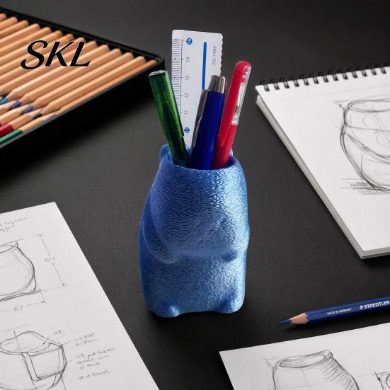 Desktop Decoration Pen Holder Standing Capybara Holder, Cute Animal Desk Organizer for Pens Makeup Compact Pencil Brushes, Large Capacity Stand Office