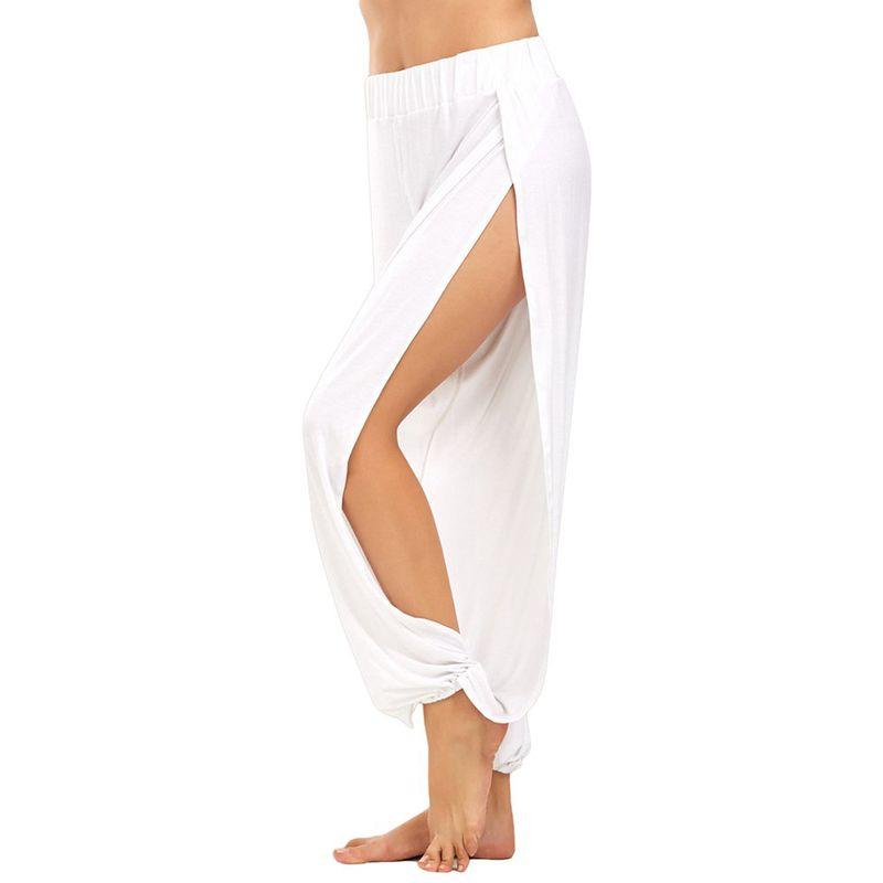 Solid Color High Slim Loose Harem Pants Pure Color High Slit Loose Harem Pants