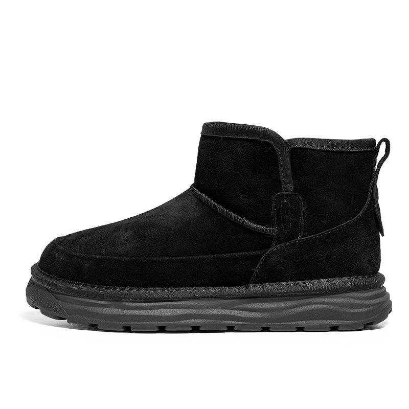 Men's Northeast Outdoor Snow Boots - Thick Sole, Heightened Plush, Cotton Lined Martin Style