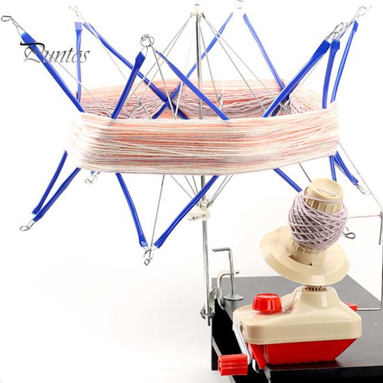 Yarn Swift Foldable Metal Yarn Winder Portable Umbrella Yarn Ball Swift Skein Holder with Table Clamp for Knitting Crochet Supplies