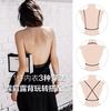 Summer popular U-shaped beautiful back underwear sexy lace rimless thin bra French triangle cup bra set