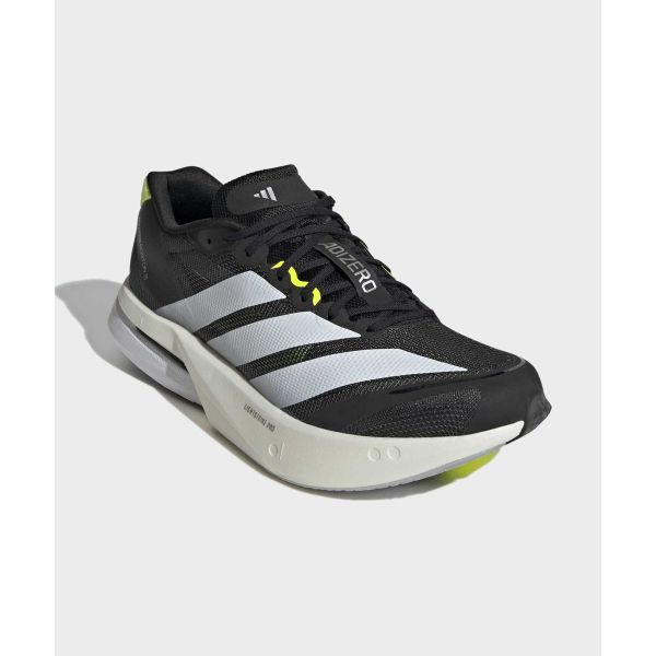 adidas Adizero Boston 13 Black Cloud White Solar Yellow Unisex Sneakers KH5603