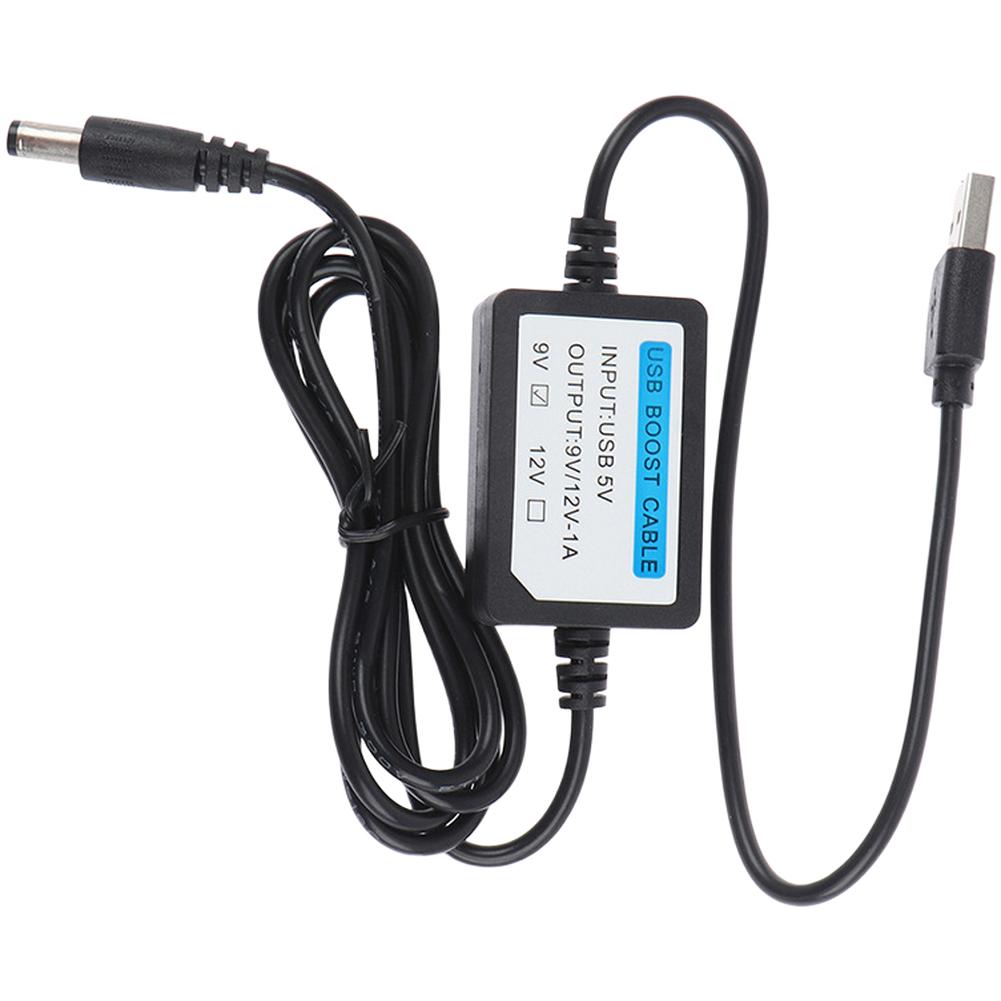 5V To 12V Converter USB Boost Cable For Travel Use 1.3 Meters USB Cable For Routers And Modems Power Converter Cable
