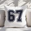 pc Number  Sports Vintage Pillow Cover for Sofa Bed Decorative Pillowcase (No Insert)