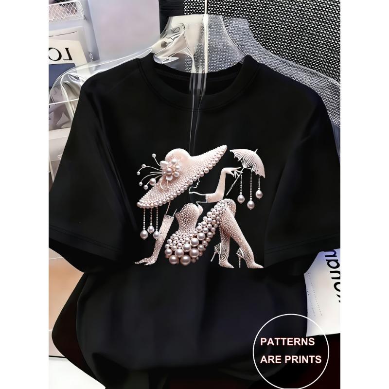 Love Simple Printed European and American Clothing Shirt Short Sleeve T-shirt Tops Oversized T Shirt Women Clothes