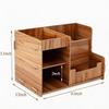 Wooden Material Wooden Desk Organizer Multi Layer Design Space Saving Multi-Layer Storage Box With Compartments Minimal