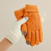 Autumn And Winter Touch Screen Gloves Knitted Jacquard Thick Warm Finger Men And Women Foldable Non-Slip Gloves