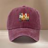 This Is a Vintage Surfboard Pattern Printed Baseball Cap Lightweight And Comfortable Adjustable Size Curved Brim Hat Unisex Ind
