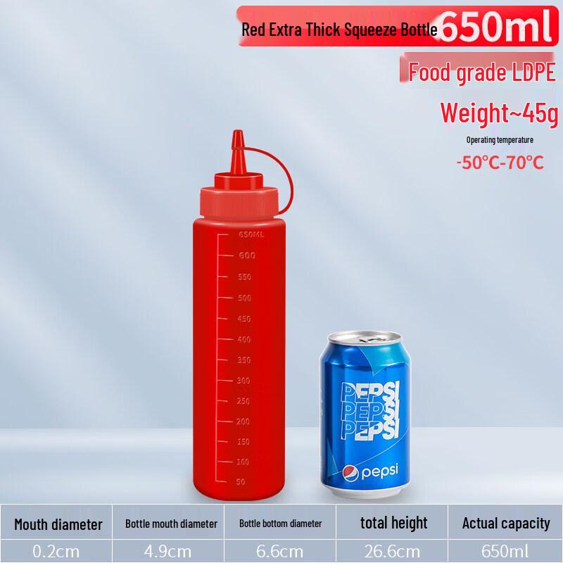 Plastic Squeeze Bottle for Sauces & Condiments