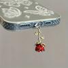 Mobile Phone Dust Plug Silicone Rose-shaped Mobile Phone Dust Plug Compatible/Type-C/Android Connector