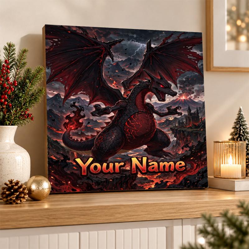 Charizard Custom Name Diamond Painting Personalized 5D Full Drill DIY Diamond Art Home Decor