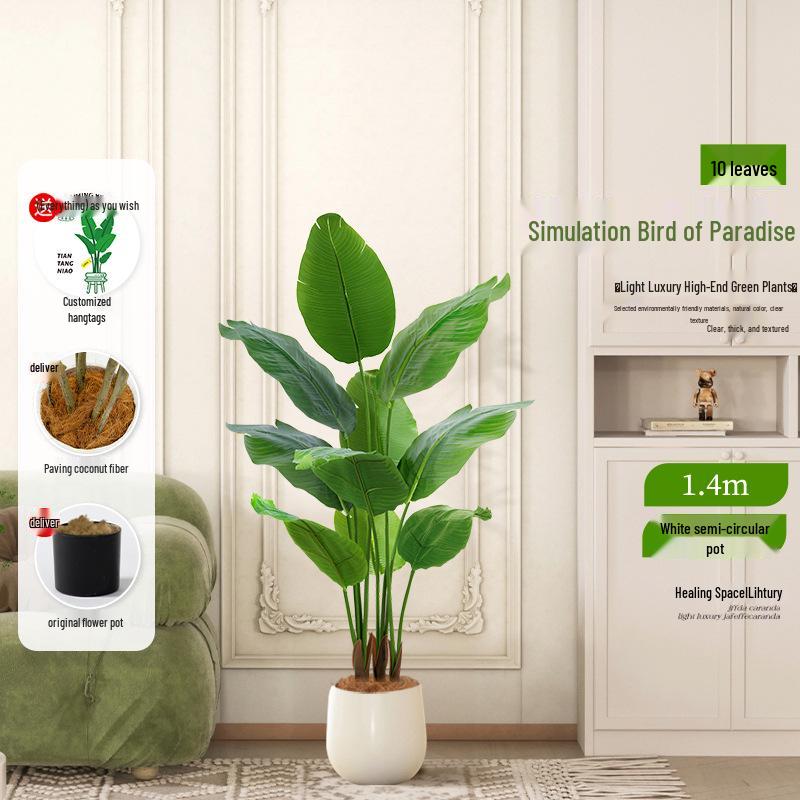 Luxurious Indoor Bionic Bird of Paradise Faux Plant