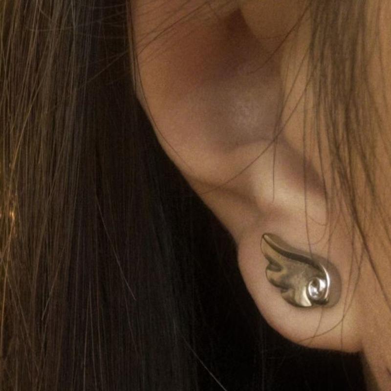 Delicate Wing Designs Earrings Hypoallergenically Alloy Materials Ear Studs Gift For Her Stylish Daily Wear