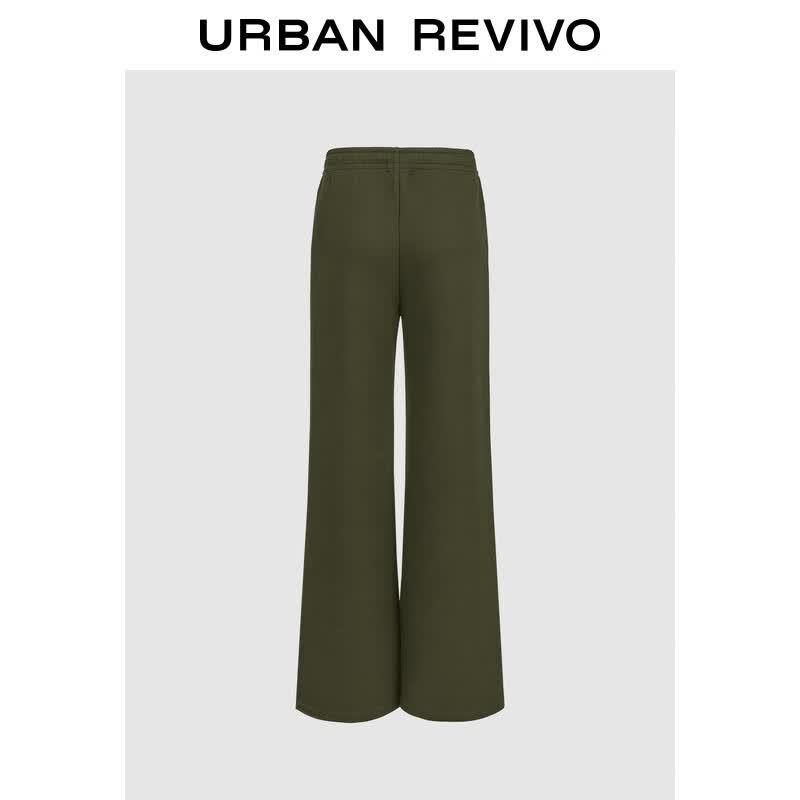 UR 2025 Autumn Women s High-Waist Flared Pants XS темно-зеленого