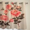 Flowers Of Pink Roses And A Butterfly Window Curtain For Kids Room Home Blinds Curtains For Living Room Bedroom Window Drapes
