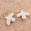 Metal Geometric Round Ear Hoop White Peace Dove Earrings for Women European American Style Personality Pigeon