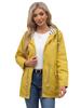 2025 Women’s Water-Repellent Hooded Trench Coat with Striped Lining - Plus Size Available