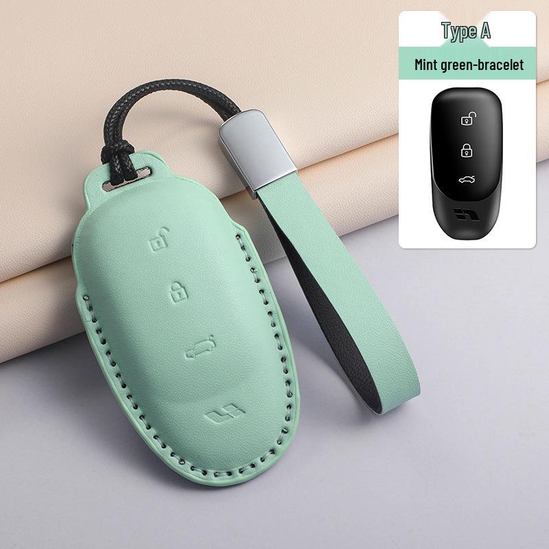 Three-Color PU Leather Car Key Cover for Ideal L6-L9