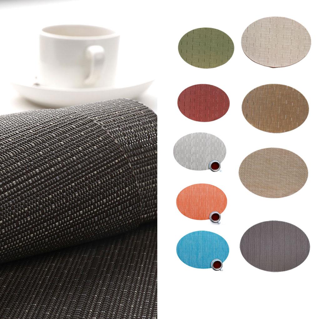 PVC Tischset Ovales Tischset Rutschfest Hitzebeständig Tisch Hitzeschutzpad