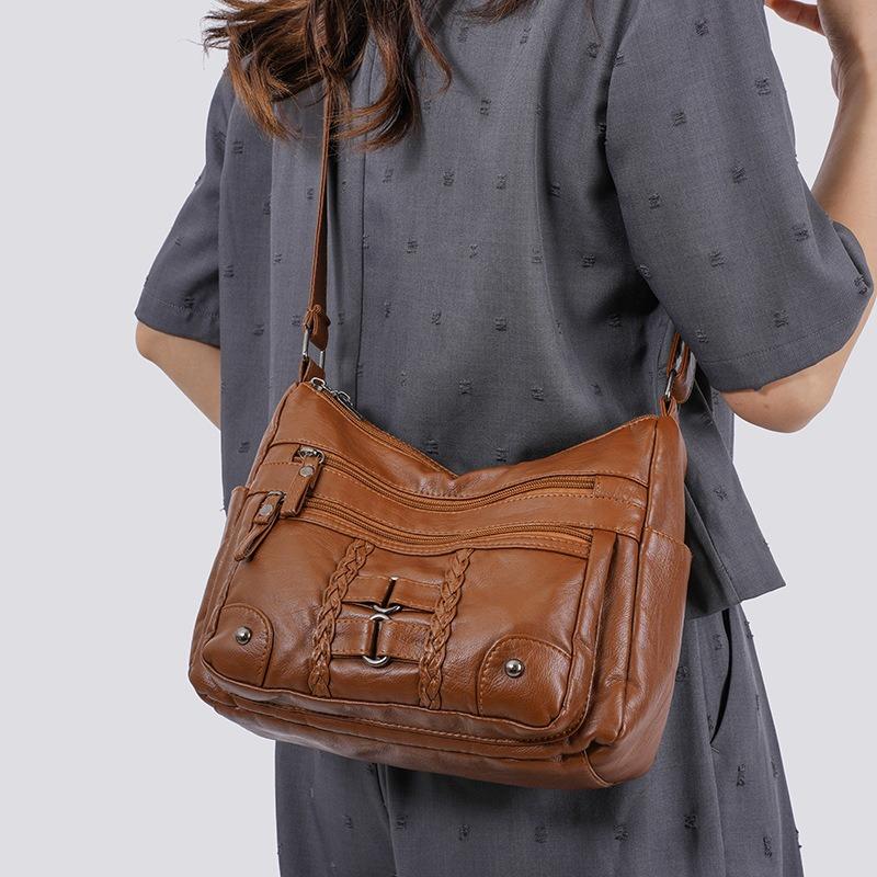 Mom Bag Women's New Fashionable Small Square Bag Single Shoulder Messenger Bag Large Capacity Shopping Bag Women's Bag