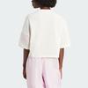 adidas Originals Neuclassics T-shirt sportiva da donna a maniche corte, vestibilità ampia, a blocchi di colore a tre strisce, bianco IU2500
