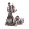 Gund Zag Teddy Bear Black and White Striped Stuffed Animal, 16 inches