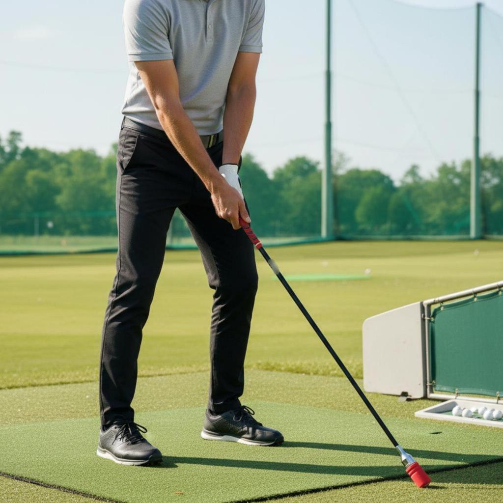 Muscle Memory Golf Swing Trainer Practice Tool with Cushioned Head for Indoor