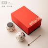 Chinese ceramic tea can creative Guochao panda storage tank household small storage tea can tea packaging box set