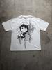 2026 Y2k Harajuku Anime Oversized Lain Serial Experiunisexts Gothic Cross Grunge Graphic White Short Sleeve Streetwear T Shirt Tops