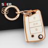 Tpu Red Car Key Case Cover Holder Keychain For Vw Volkswagen Golf 7 Mk7 Tiguan Mk2 For Seat Ateca Leon Fr 2 Ibiza Skoda Octavia