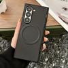 Luxury Carbon Fiber Magnetic Hinge Phone Case For Samsung Galaxy Fold 7 6 5 4 Wireless Charge Hard Soft Silicone Bumper Cover