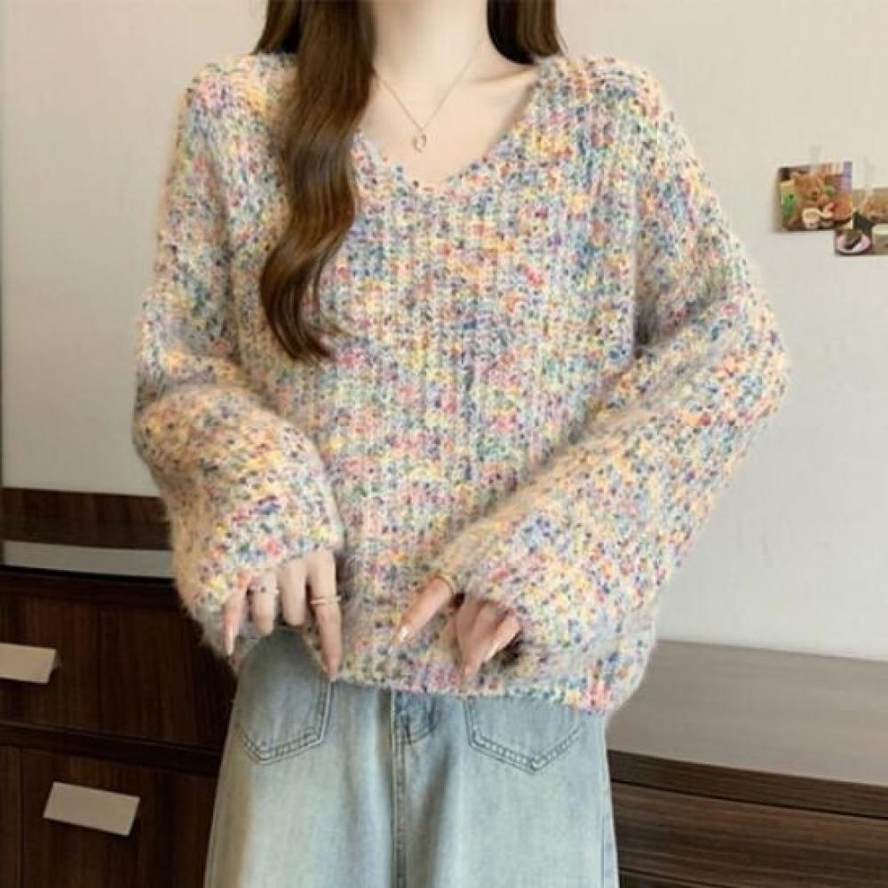 NaVaVa V Neck Knitted Crop Sweater For Women Nk2474