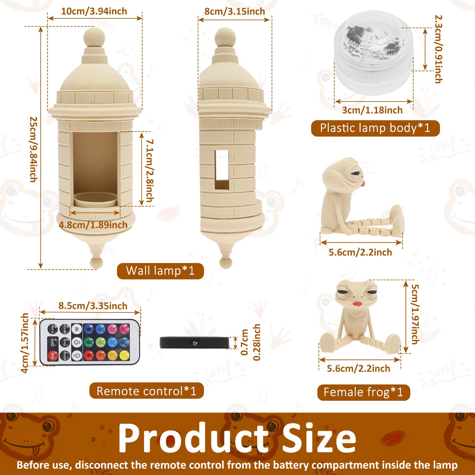 

Puerto Rican Garita Wall Coqui Lamp with 3 Color Adjustable USB Powered Warm Ambient Night Light Puerto Rican Souvenir Gift