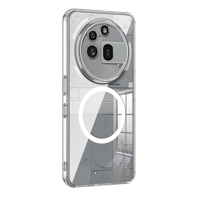 Translucent Shockproof Case For Nothing Phone 3A Pro 6.67 inches TPU Matte Frame Magnetic Wireless Charging Plastic Back Cover