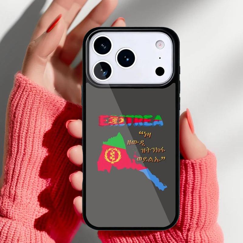 Eritrea Flag Phone Case for iPhone 17 16 15 14 13 Pro Max Back Cover for 12 11 Pro Coque