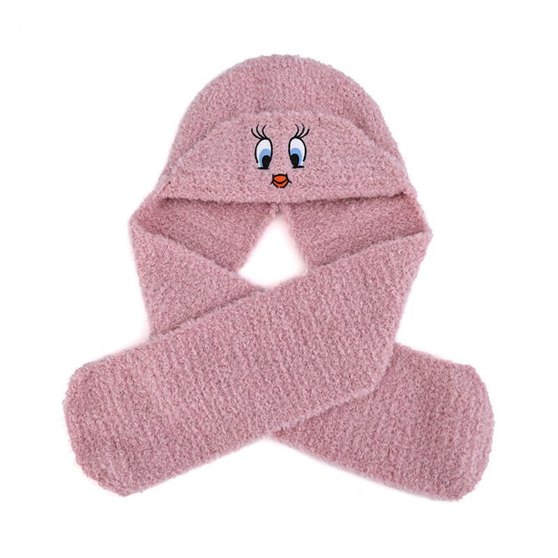 Plush Duck Beanie Cap With Neck Warmer For Cold Weather Use