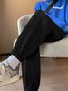 Women's Mid Rise Sweatpants Harem Pants Loose Fit Fleece Lined Jogger Pants With Pockets