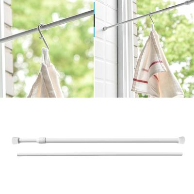 Durability Spring Tension Rod 17 To 42Inch No Drilling Required for Curtains and Window Easy Installation Curtain Rod