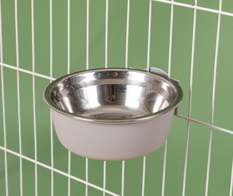 Hanging Automatic Pet Cat Food Feeder with 30oz Bowl and 500ml Water Dispenser Bunny Gravity Feeding Station Waterer Set Feeder