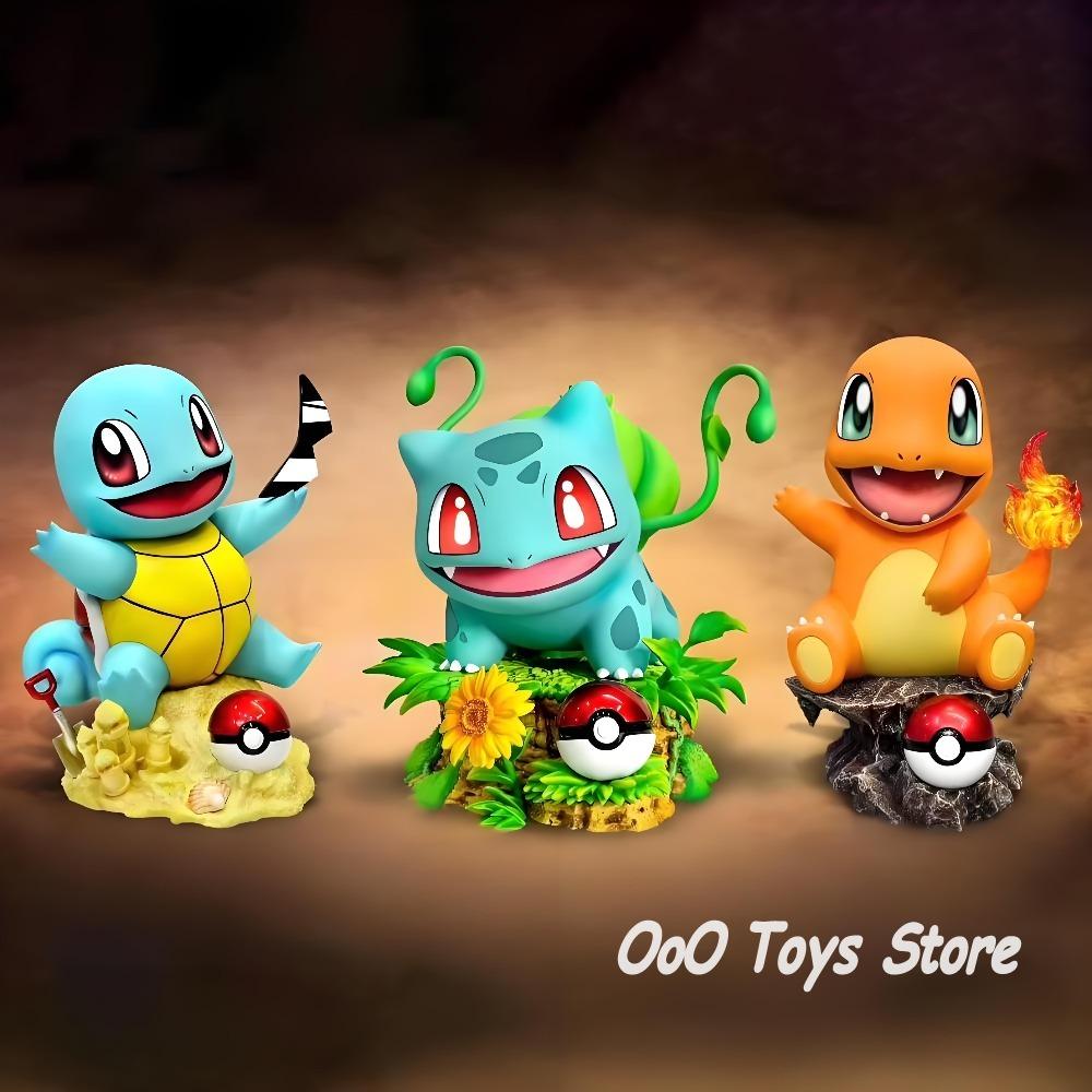 Fashnics Unisex Anime Pokemon Figure Bulbasaur Charmander Action Figures 10Cm Pvc Action Figures Collection Model Toys Gifts 10Cm