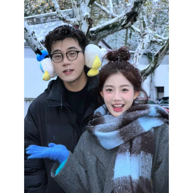 

Plaid Scarf Imitation Cashmere Women s Autumn and Winter Korean Version Thickened and Warm New Trendy Scarf Shawl 260*40cm